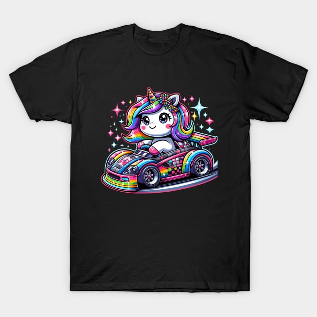 Monster Truck Unicorn Birthday Party Monster Truck Girl T-Shirt by ProCoffe